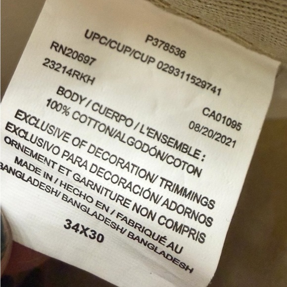 Dickies men's cargo pants in a beige,khaki, 34x30, New - Picture 7 of 10